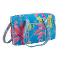 Blauwe Palm Duffel bag