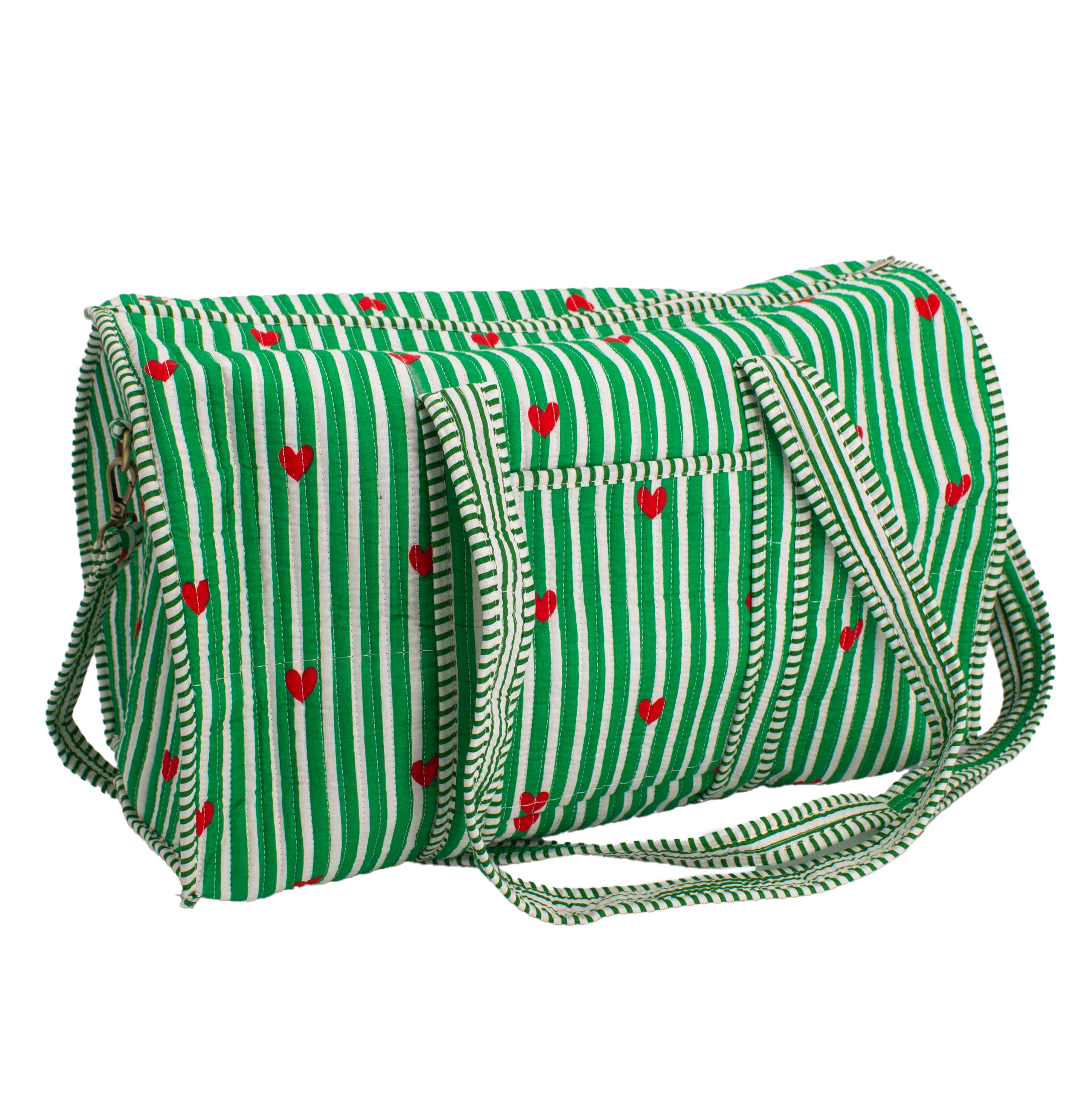 Groen hart Duffel bag