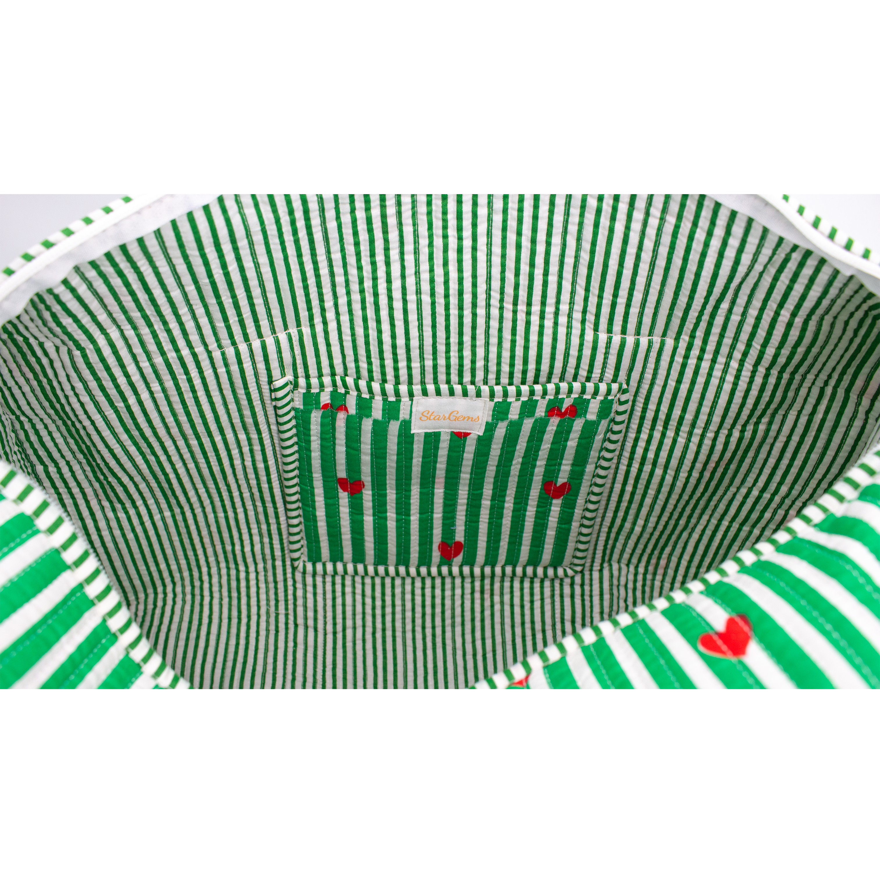 Groen hart Duffel bag