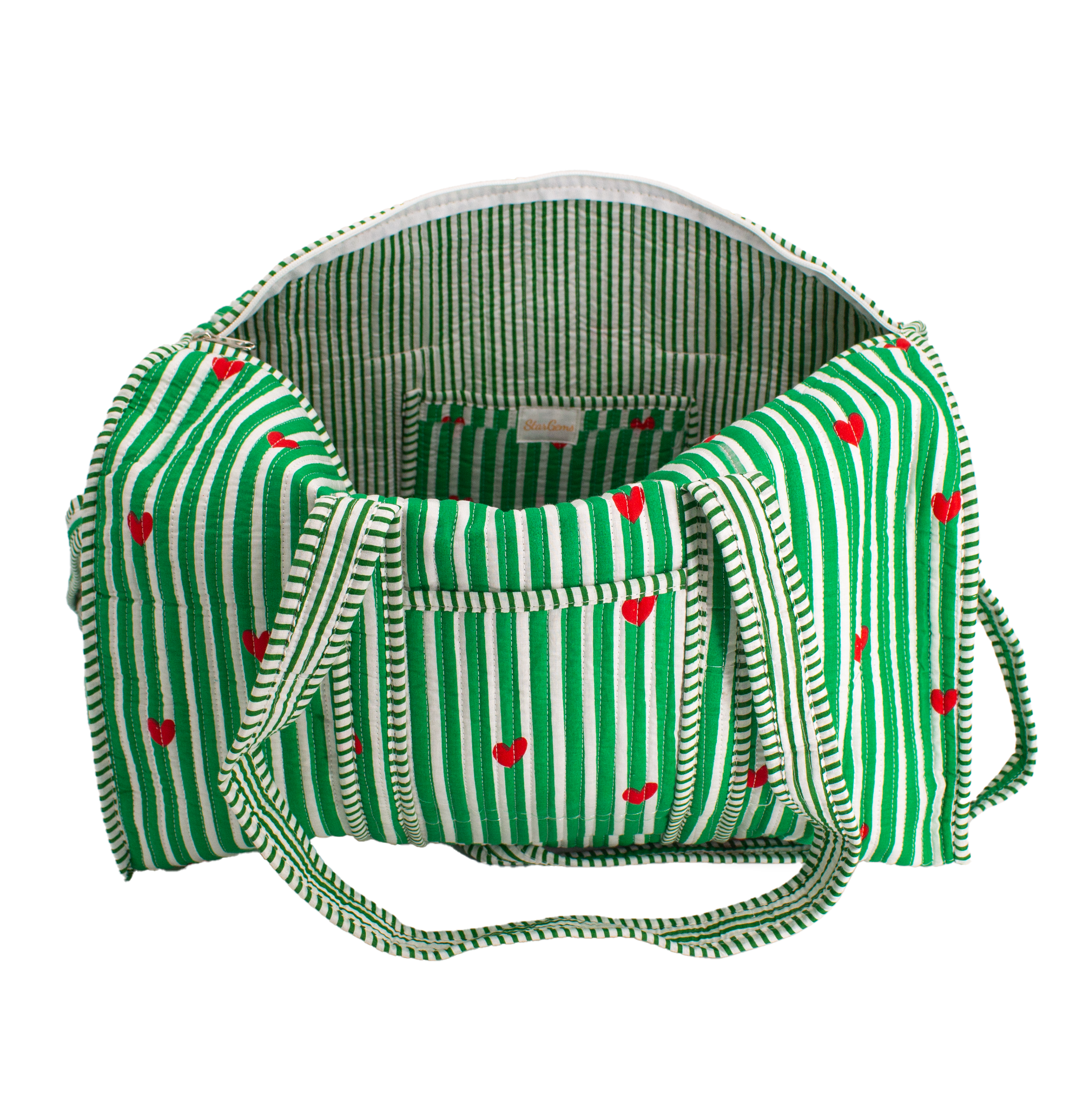Groen hart Duffel bag