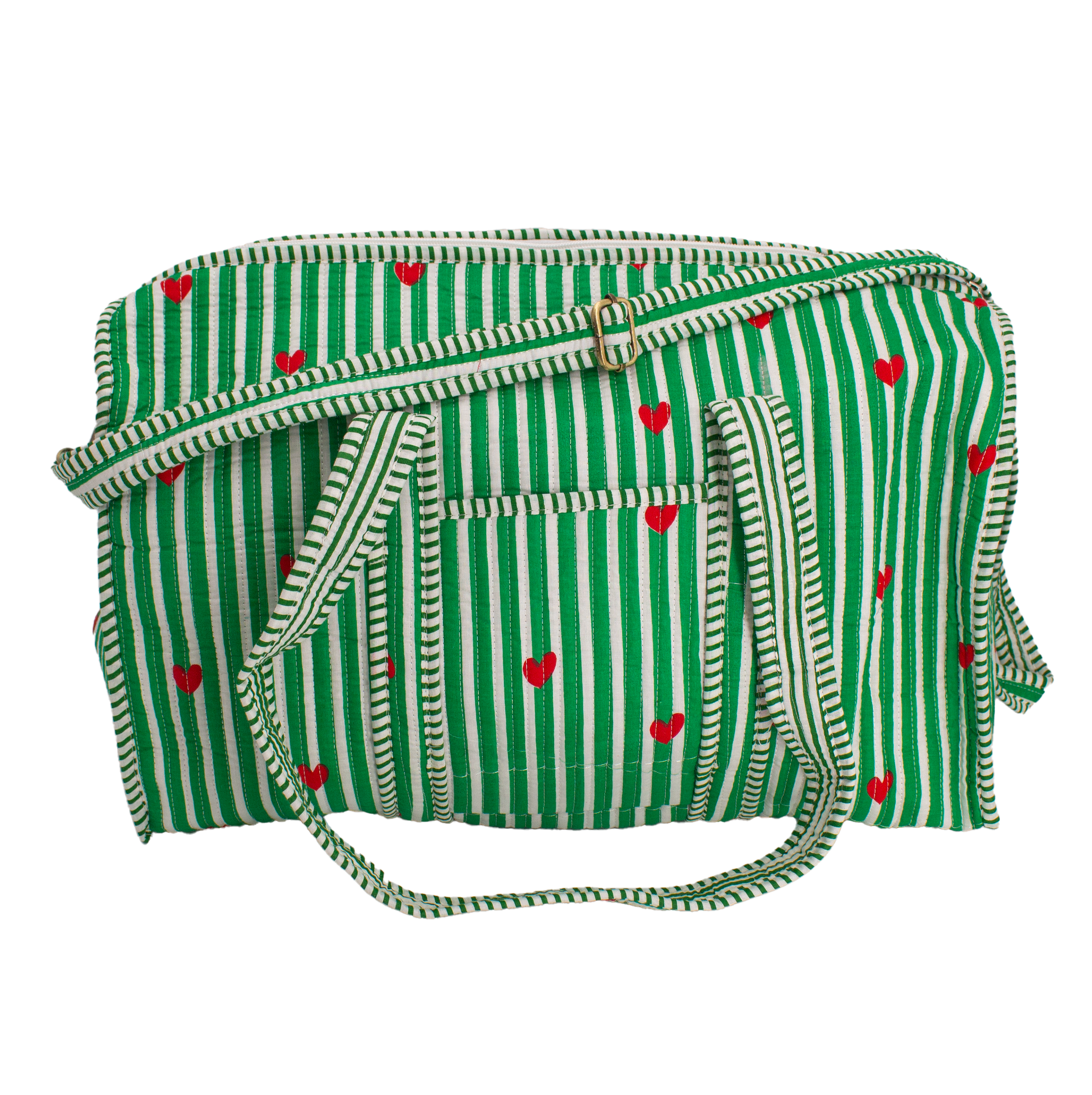 Groen hart Duffel bag
