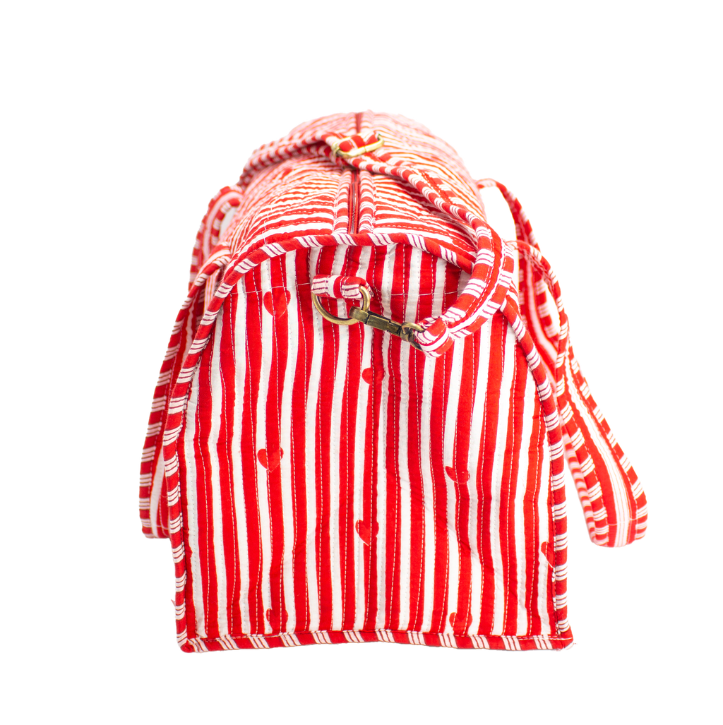 Pink heart Duffel bag