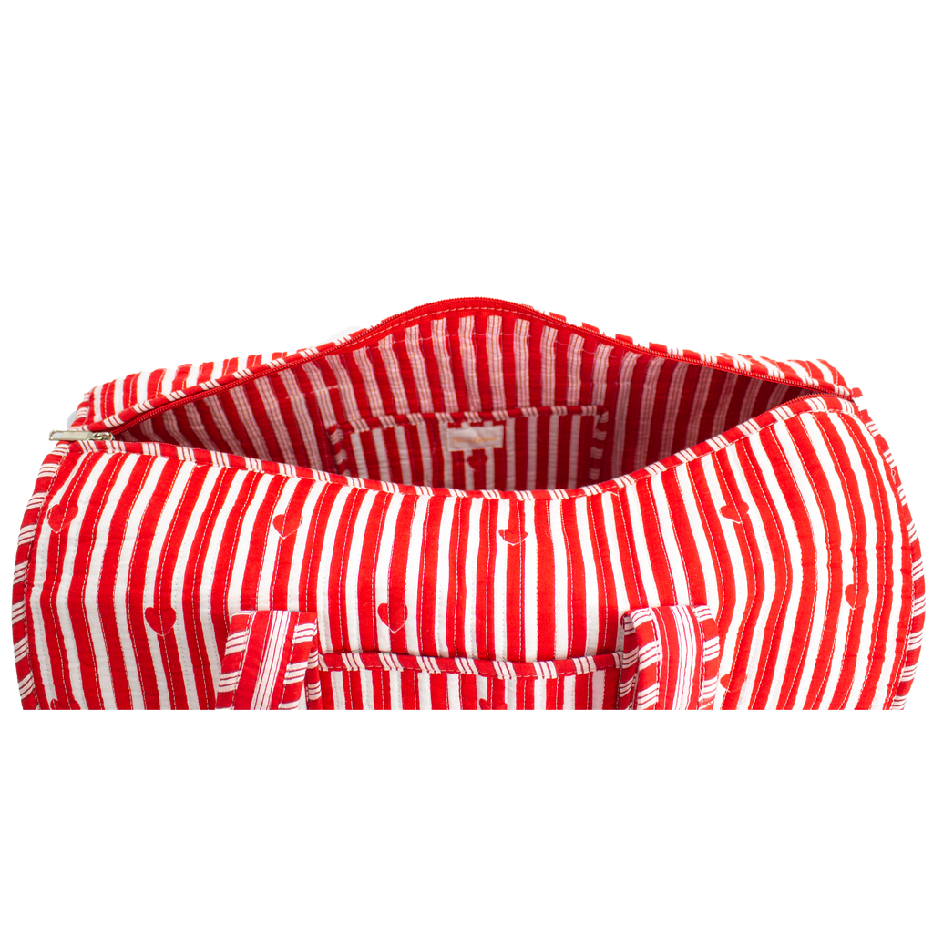 Pink heart Duffel bag