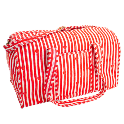 Pink heart Duffel bag