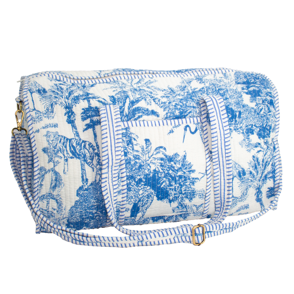 Blauwe Jungle Duffel bag