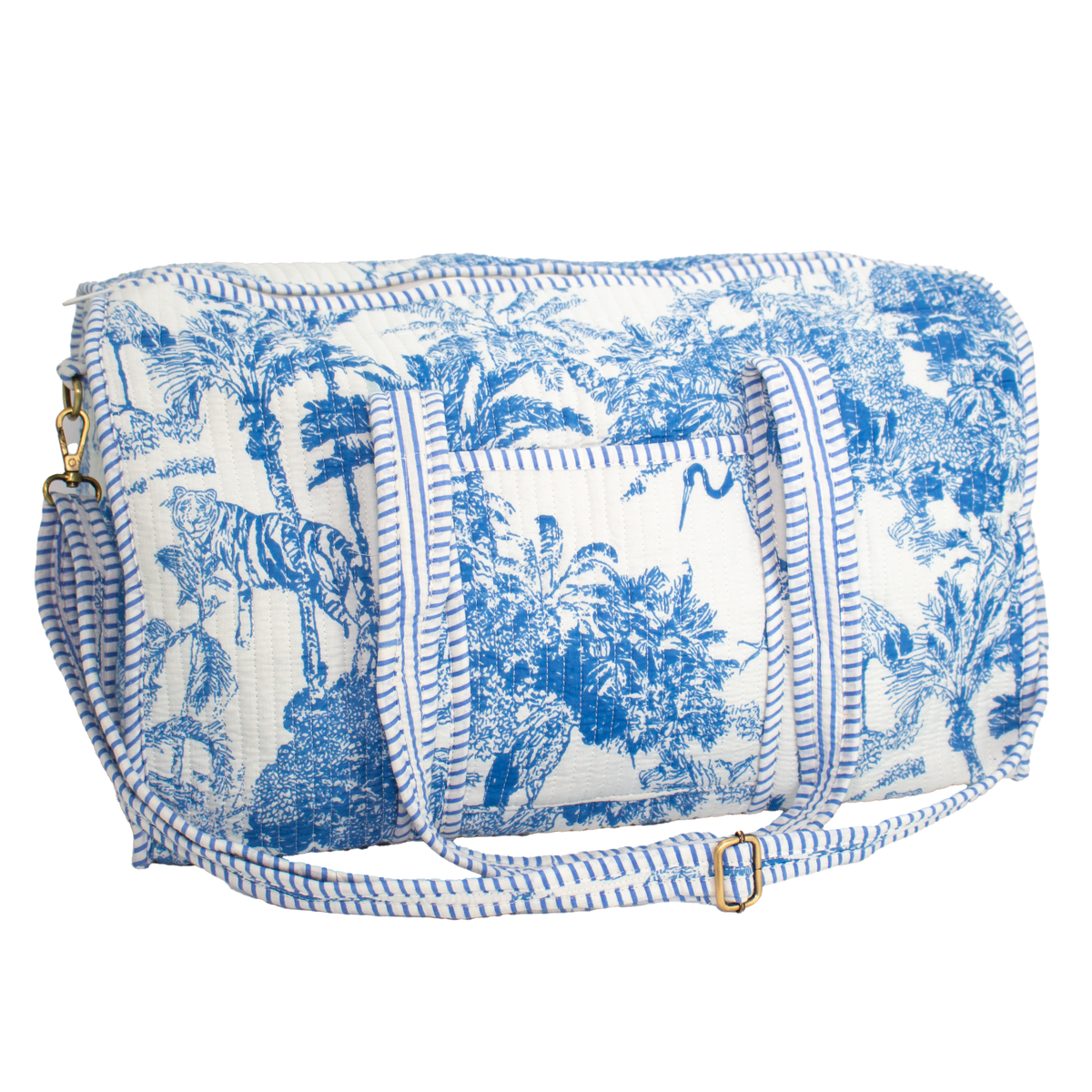 Blauwe Jungle Duffel bag