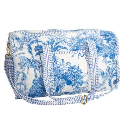 Blauwe Jungle Duffel bag