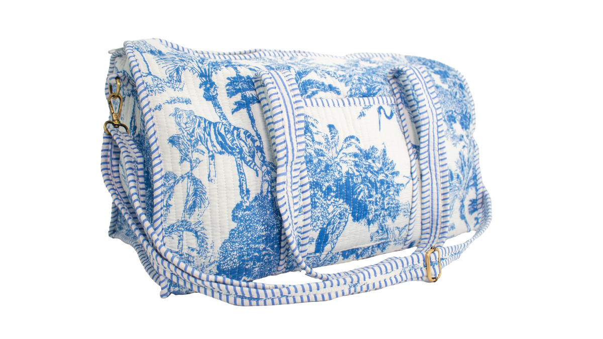 Blauwe Jungle Duffel bag