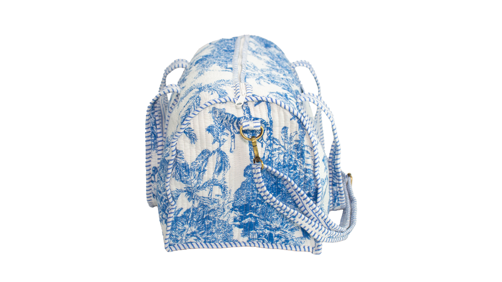 Blauwe Jungle Duffel bag