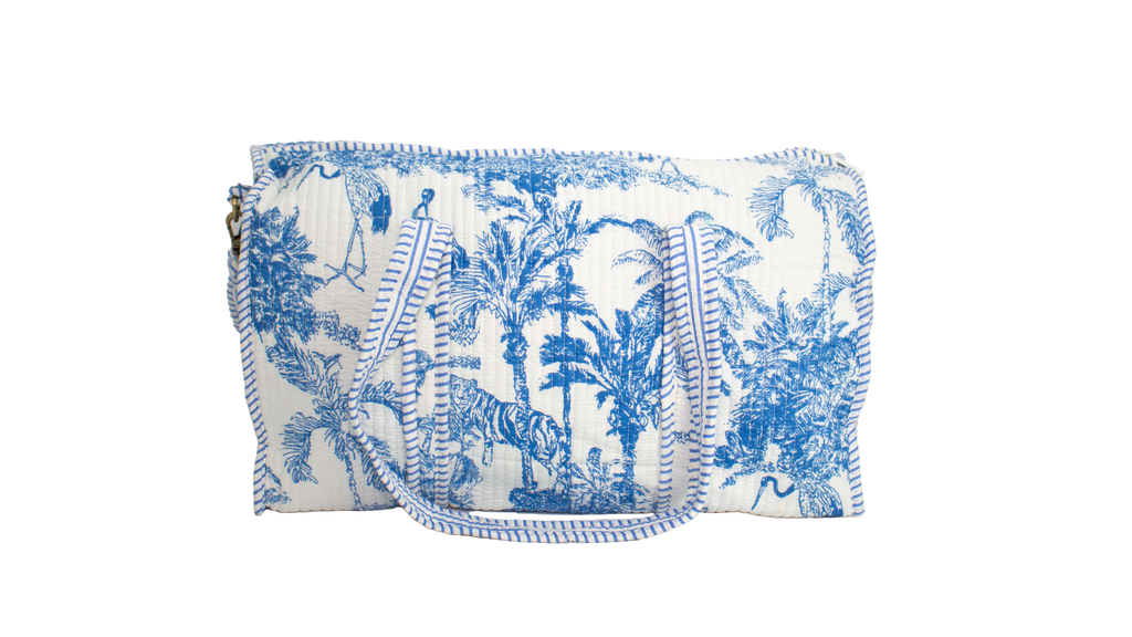 Blauwe Jungle Duffel bag