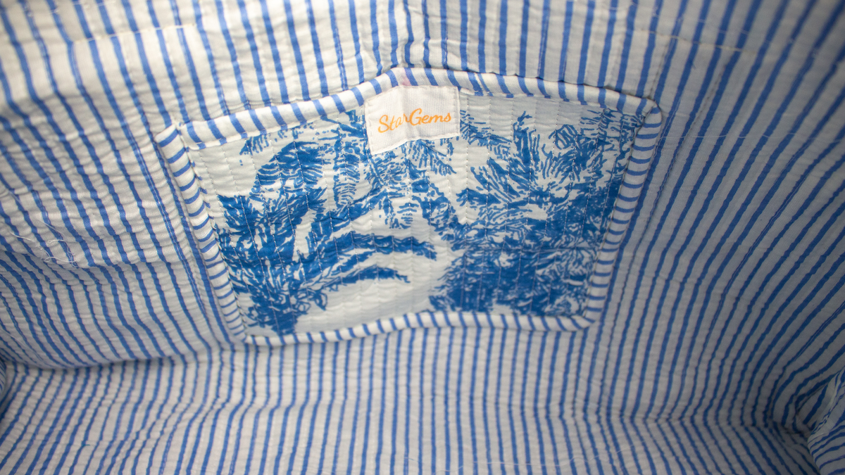Blauwe Jungle Duffel bag