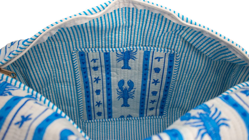 Blauwe Kreeft Duffel bag