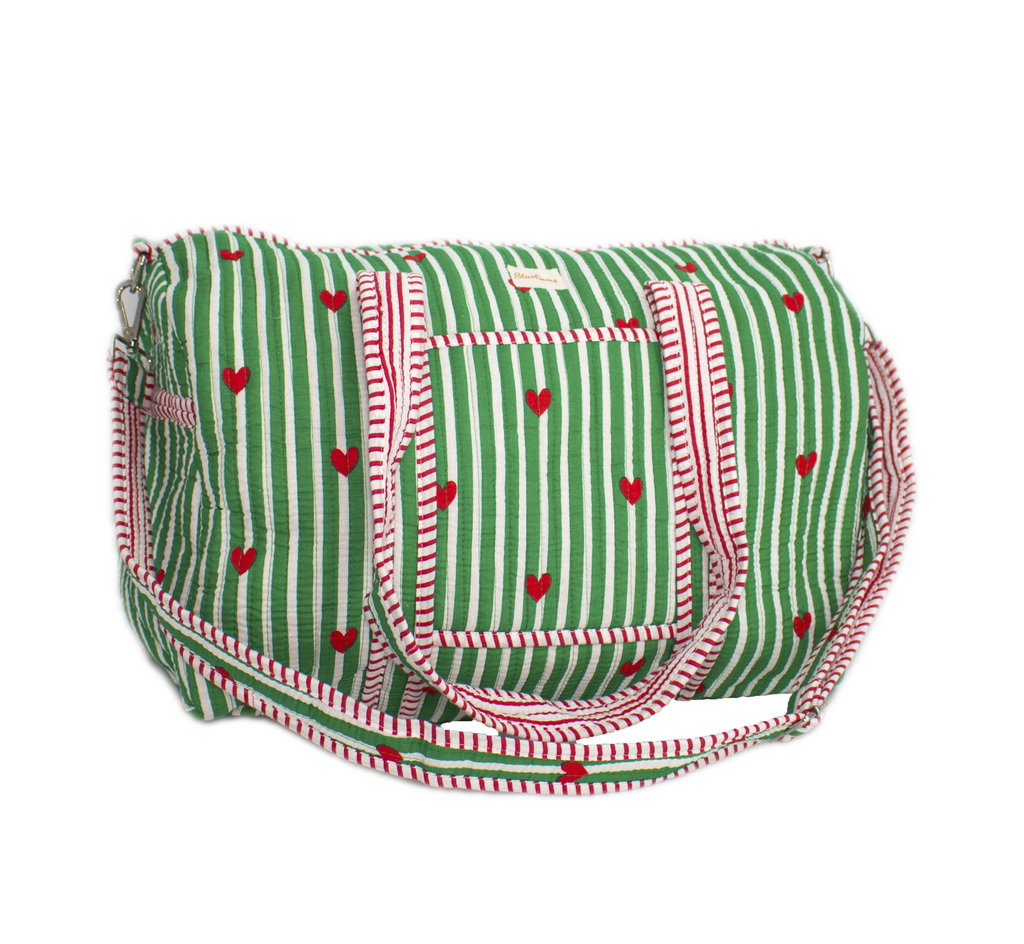 Groen hart Duffel bag