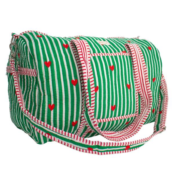 Groen hart Duffel bag