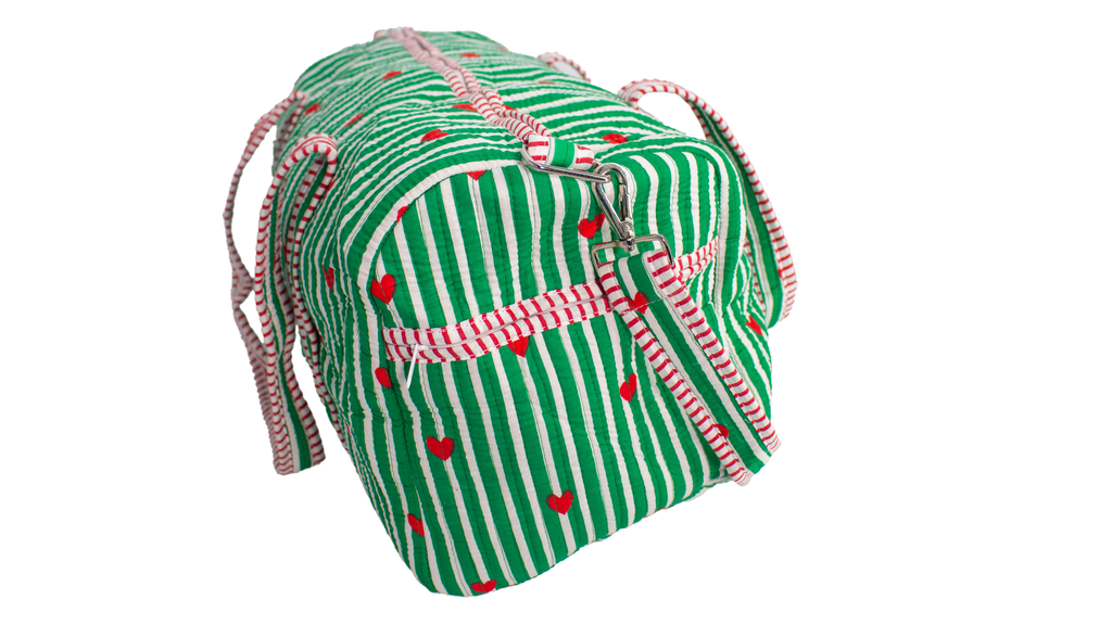 Groen hart Duffel bag