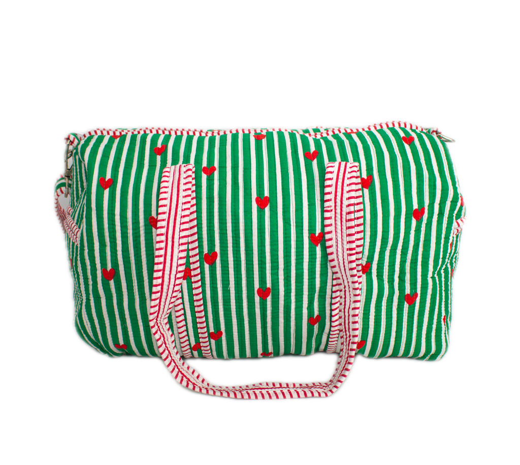 Groen hart Duffel bag