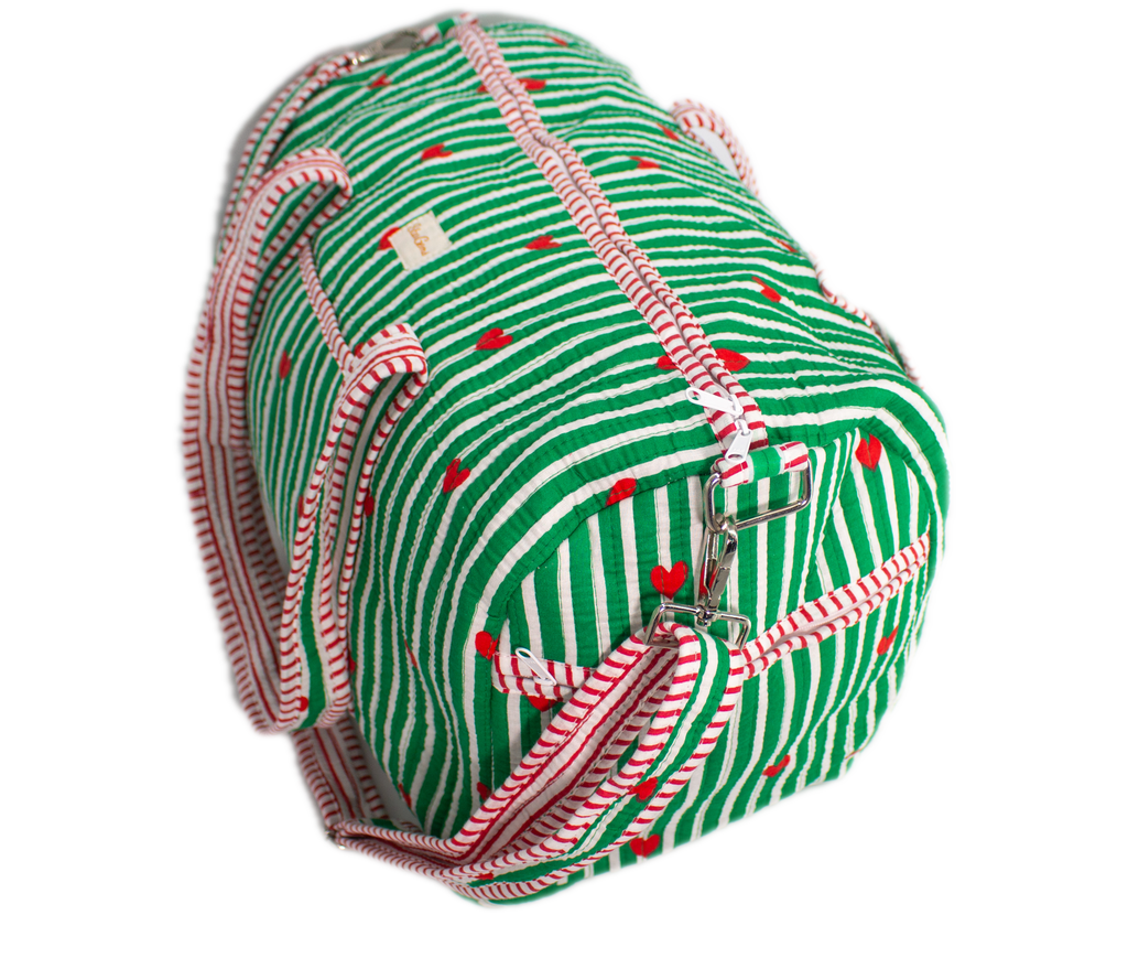 Groen hart Duffel bag