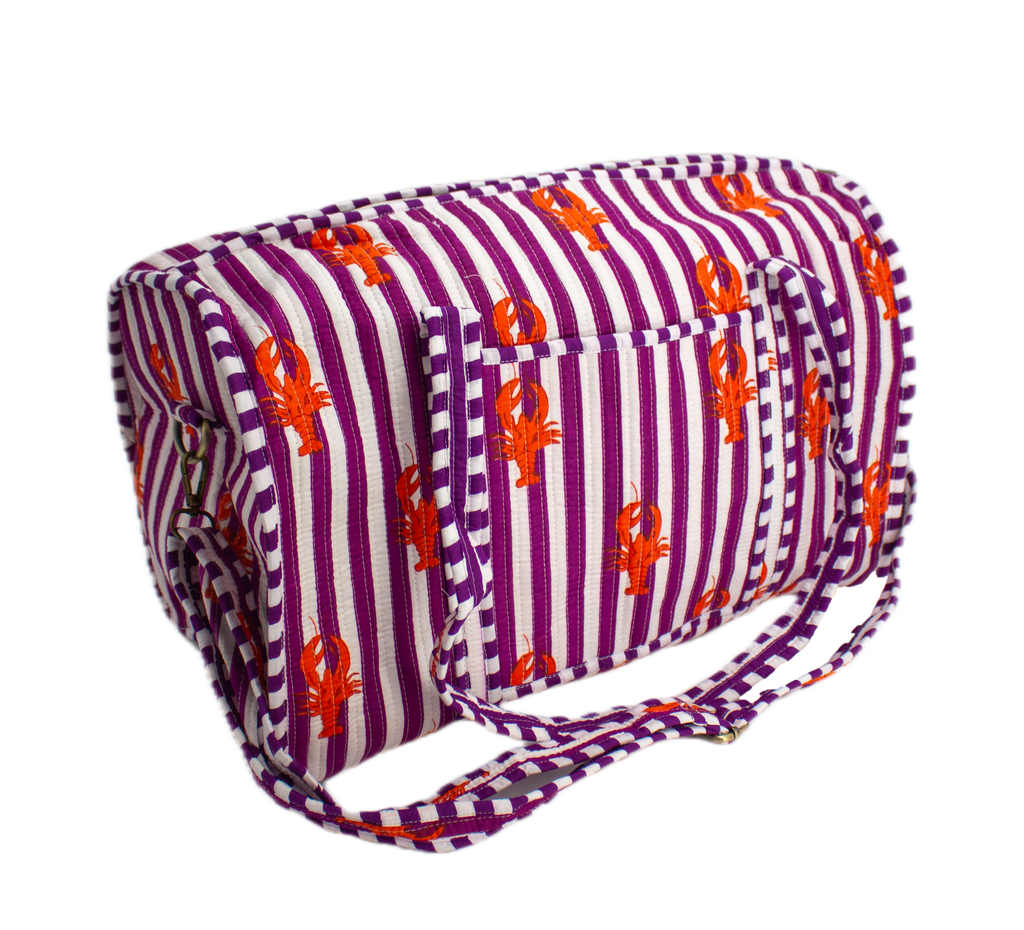 Gestreepte Kreeft Duffel bag