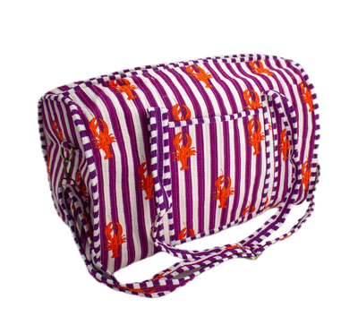 Gestreepte Kreeft Duffel bag