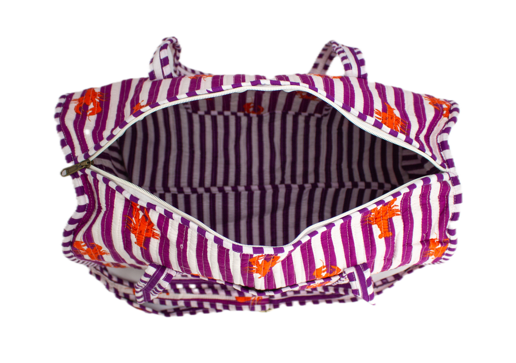 Gestreepte Kreeft Duffel bag