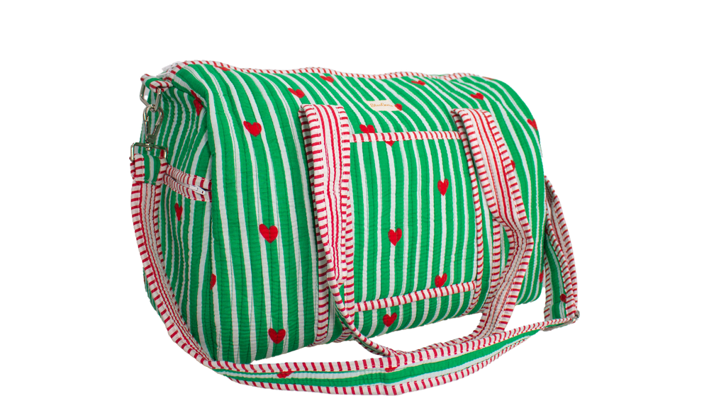 Groen hart Duffel bag