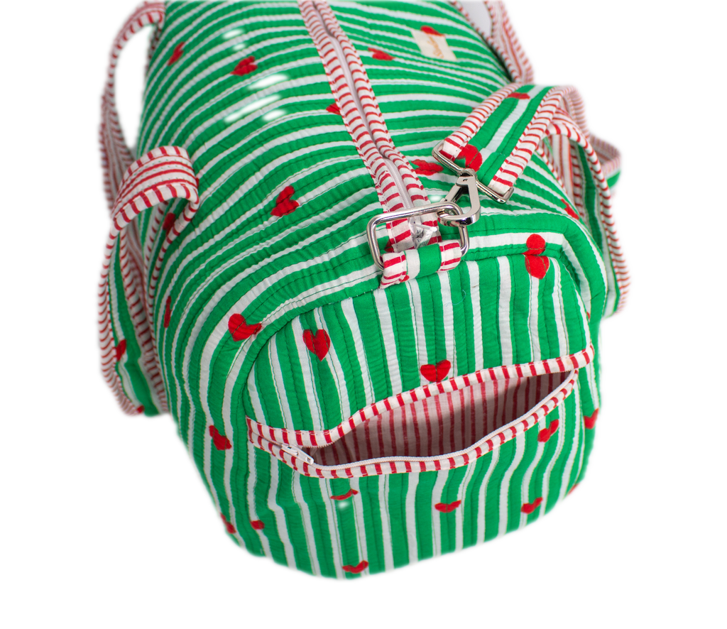 Groen hart Duffel bag
