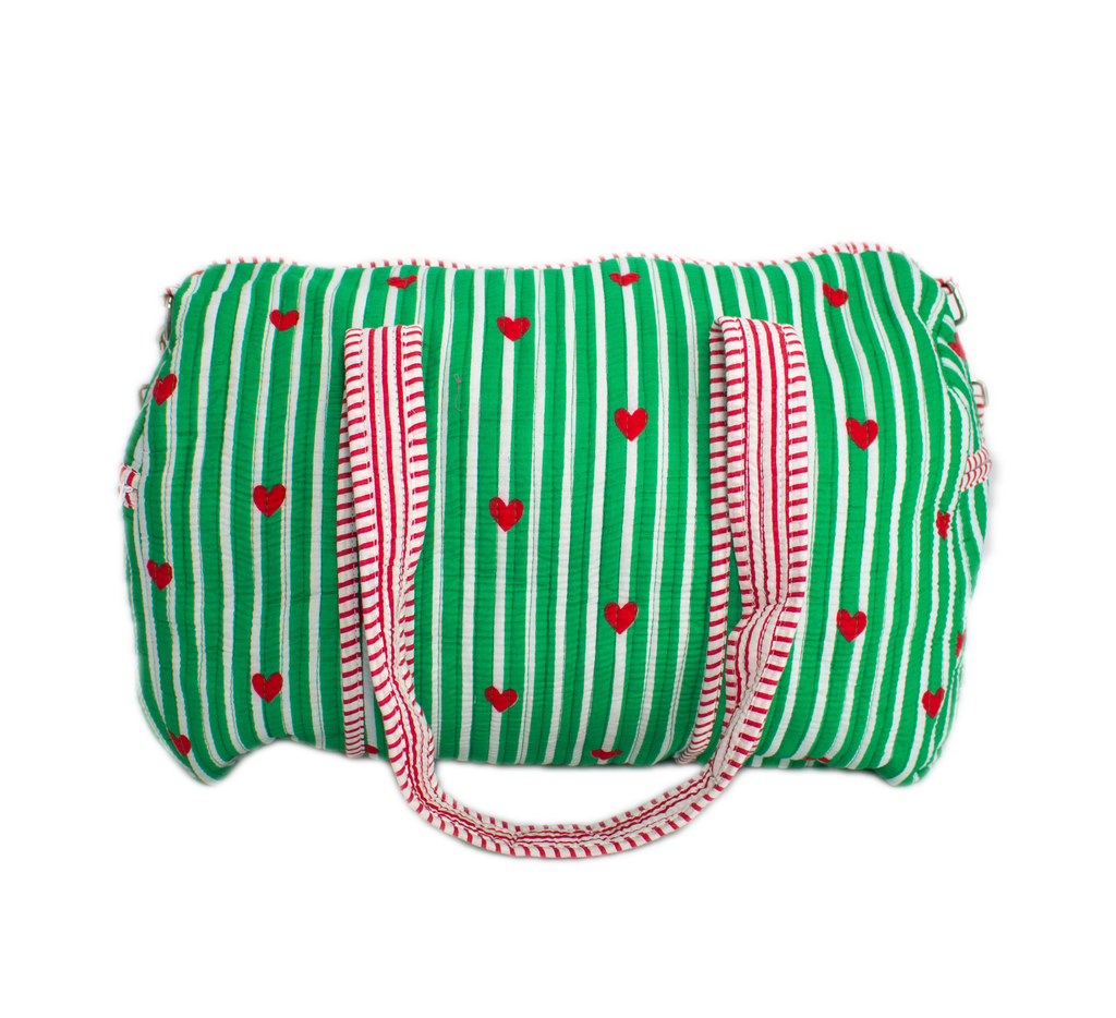 Groen hart Duffel bag