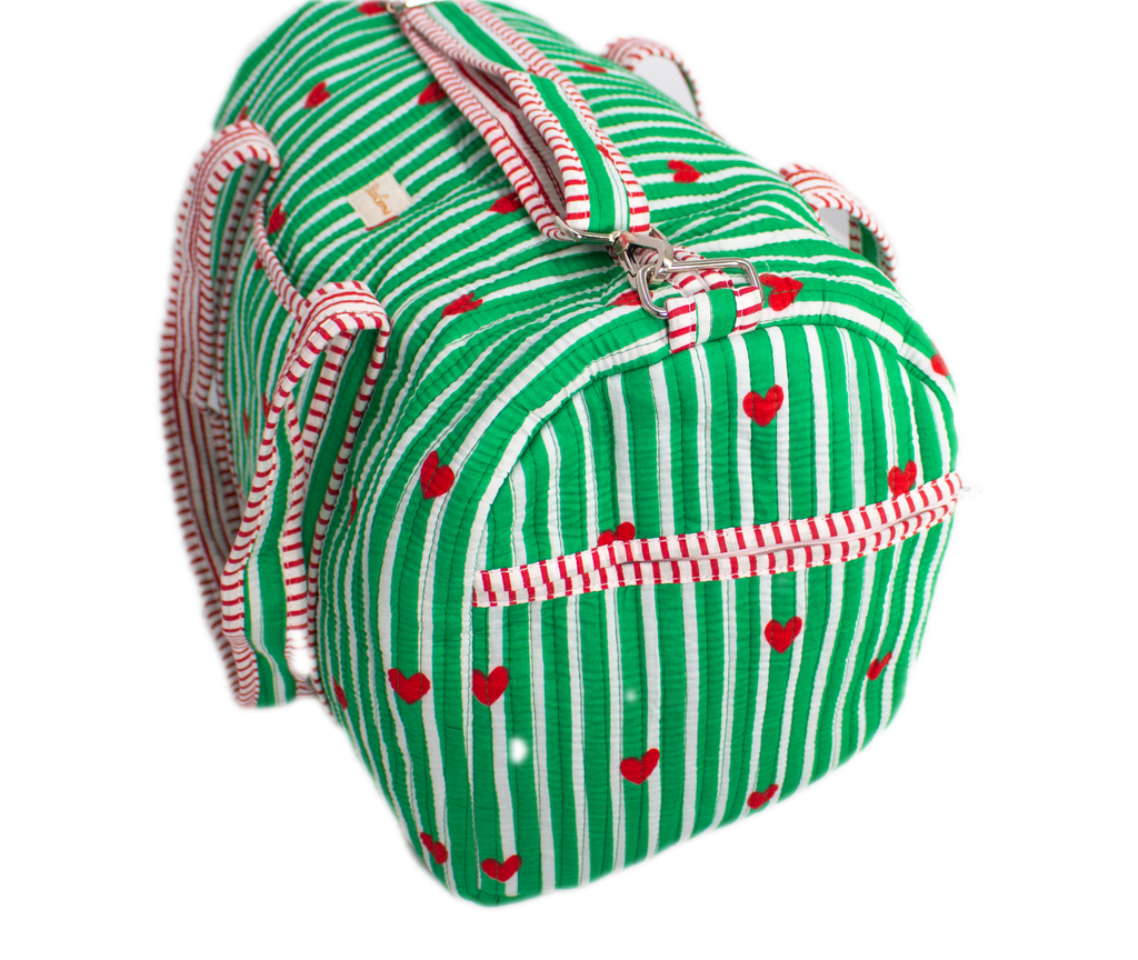 Groen hart Duffel bag