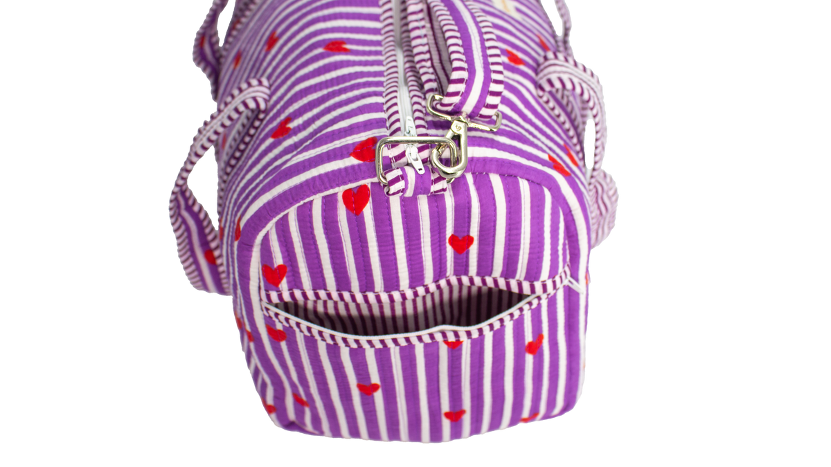 Paars Hart Duffel bag