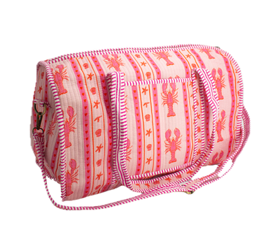 Roze Kreeft Duffel bag