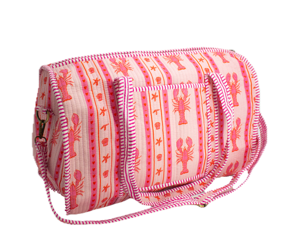 Roze Kreeft Duffel bag