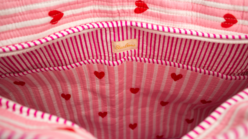 Babyroze Hart Travel tote