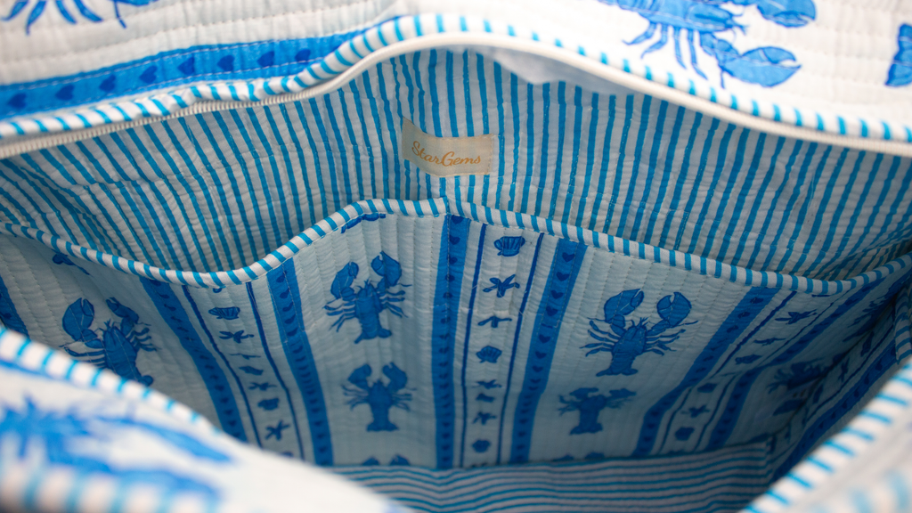 Blauwe Kreeft Travel tote