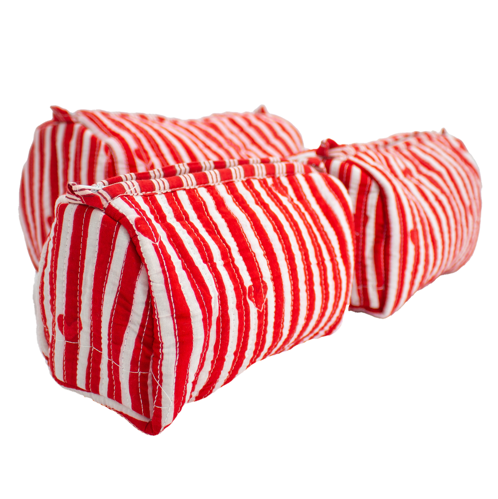 Pink heart pouch set
