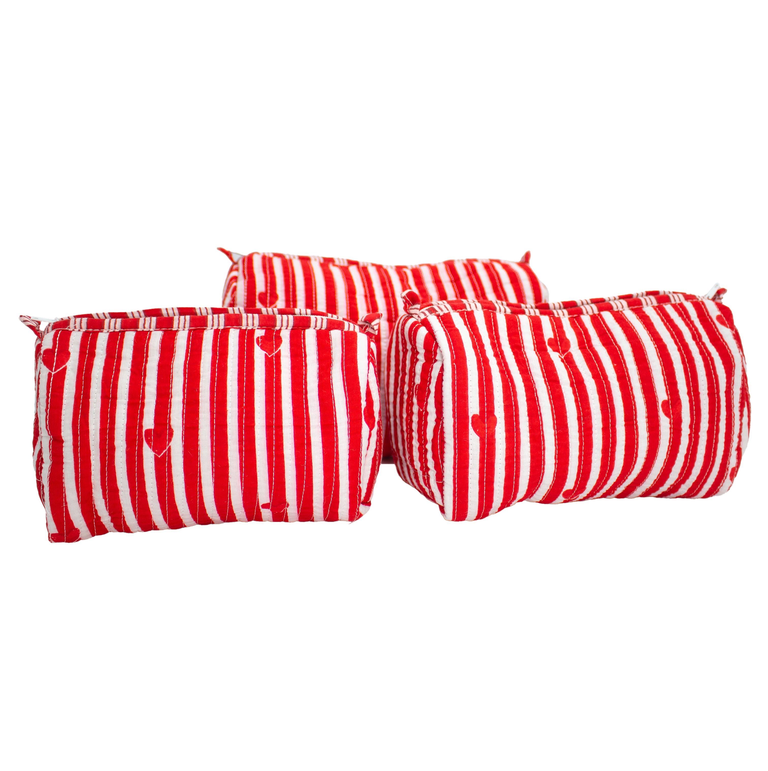 Rood hart Pouch set