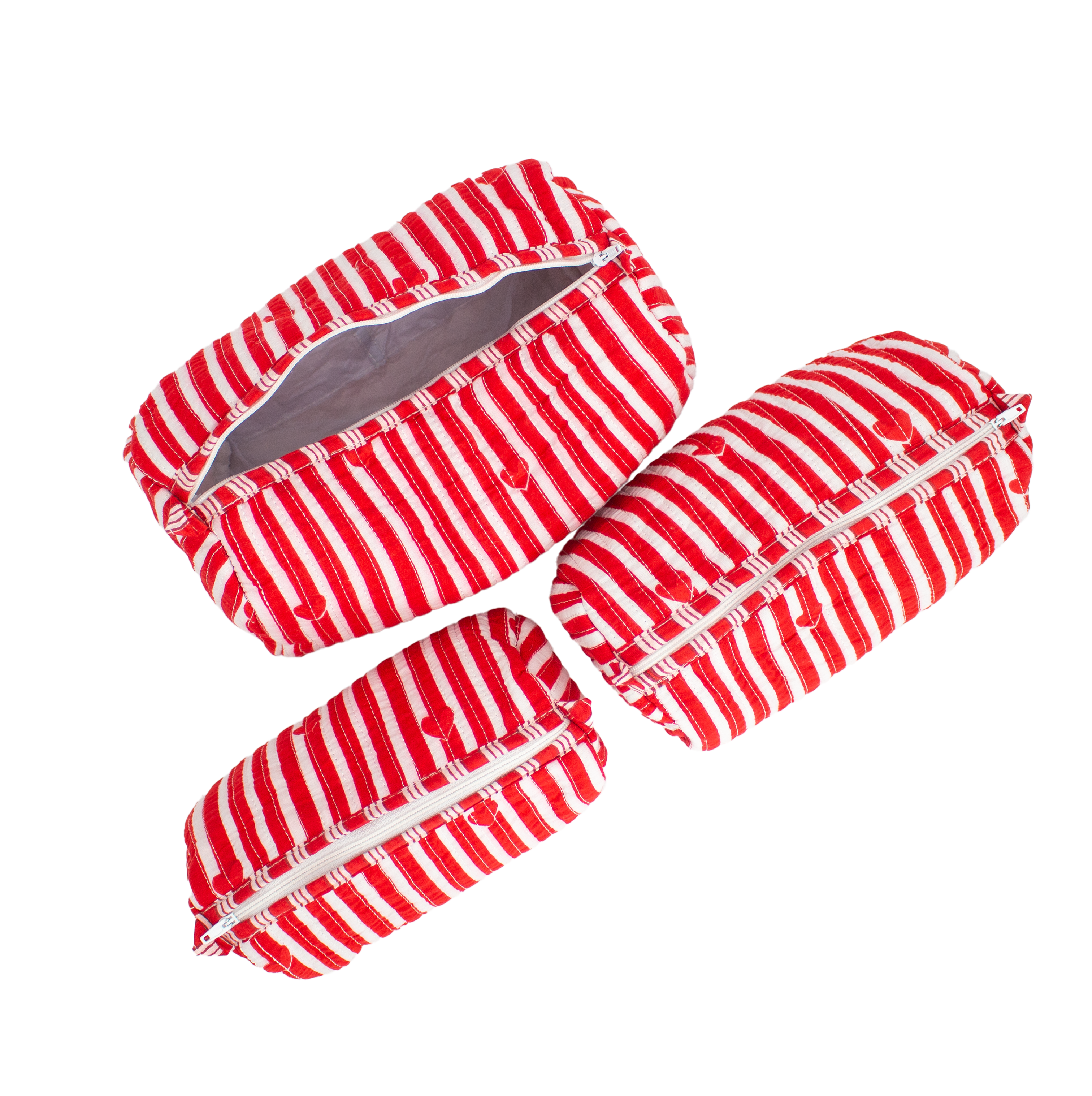 Rood hart Pouch set