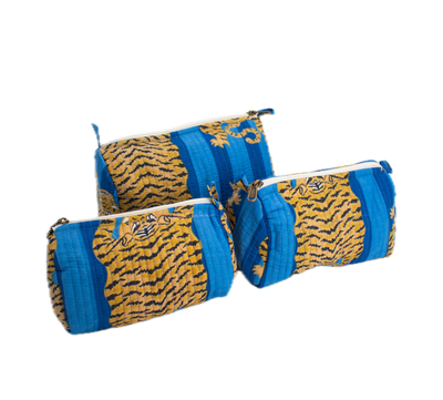 Blue Tiger Pouch Set