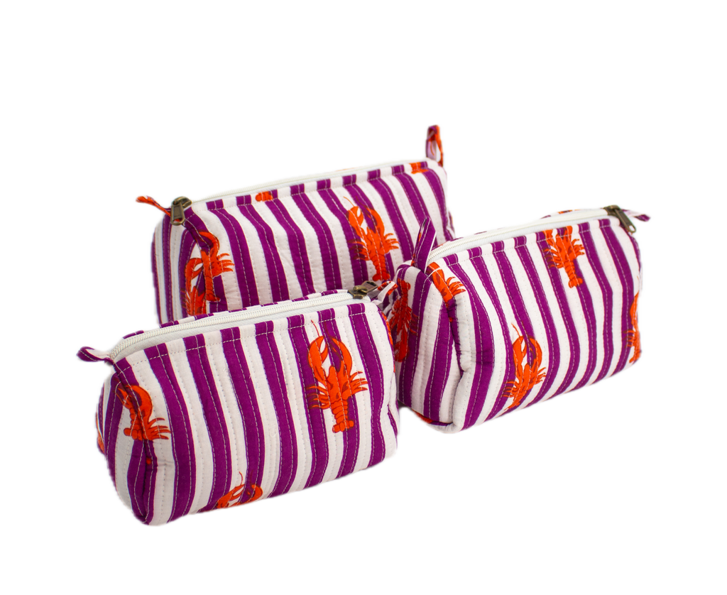 Striped Lobster Pouch set