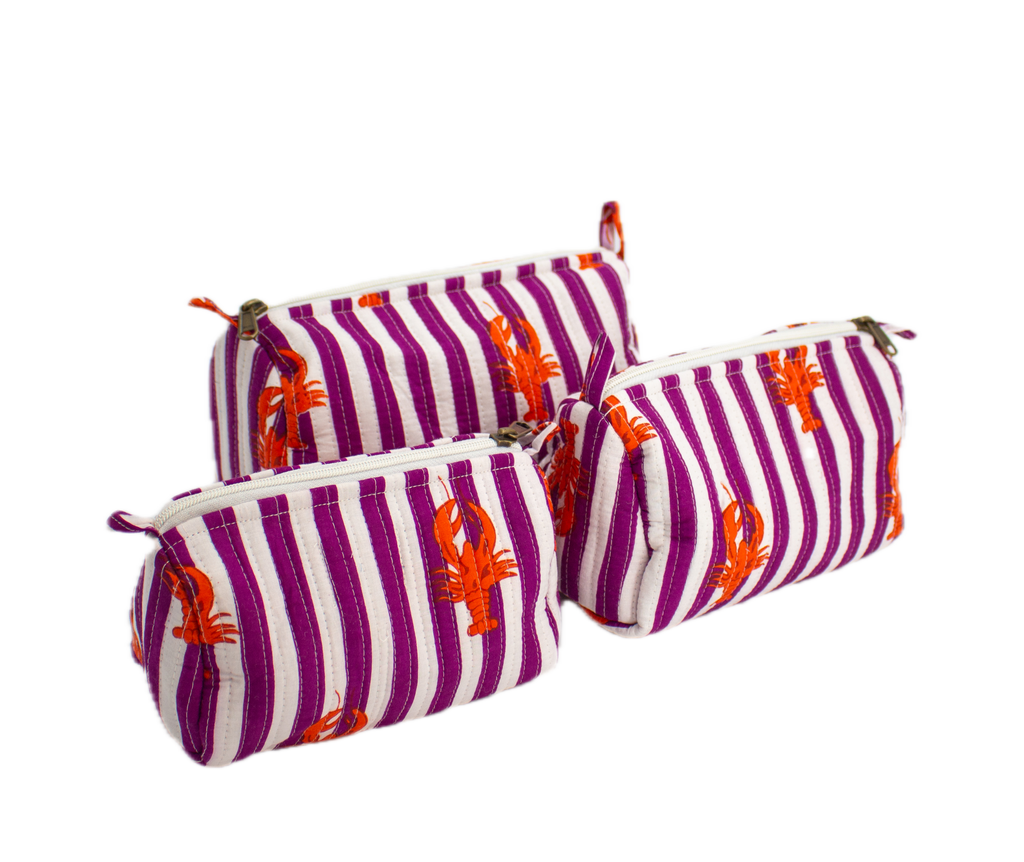 Striped Lobster Pouch set