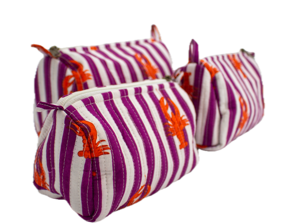 Striped Lobster Pouch set