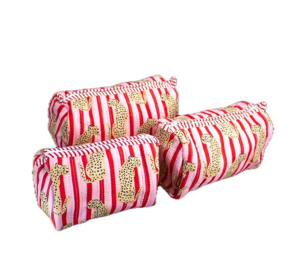 Roze Cheeta Pouch set