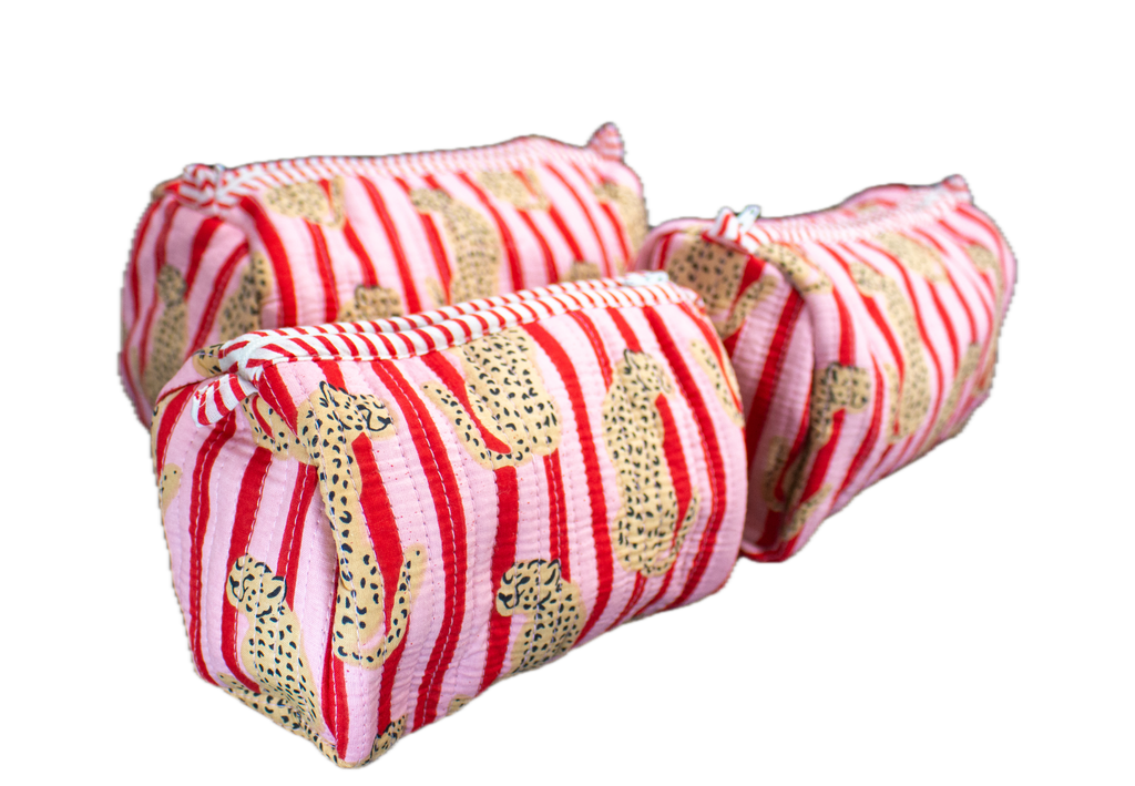 Roze Cheeta Pouch set