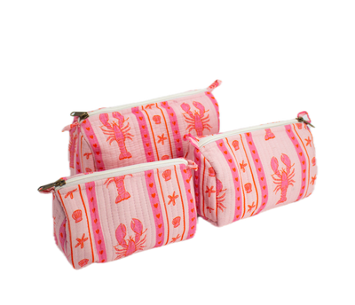 Roze Kreeft Pouch set