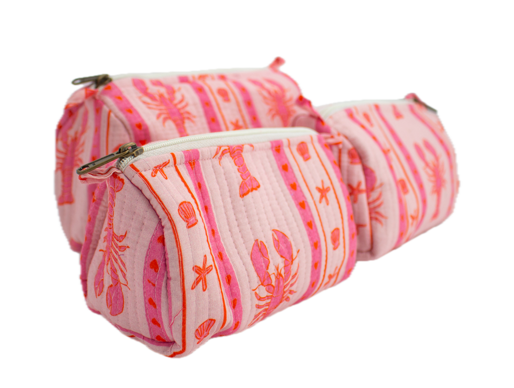 Roze Kreeft Pouch set