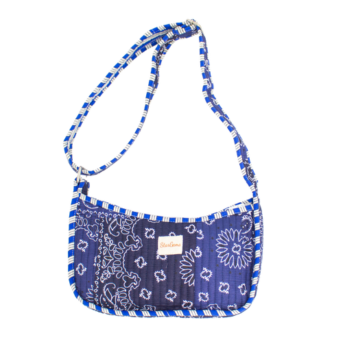 Blauwe Bandana Mini Schoudertas