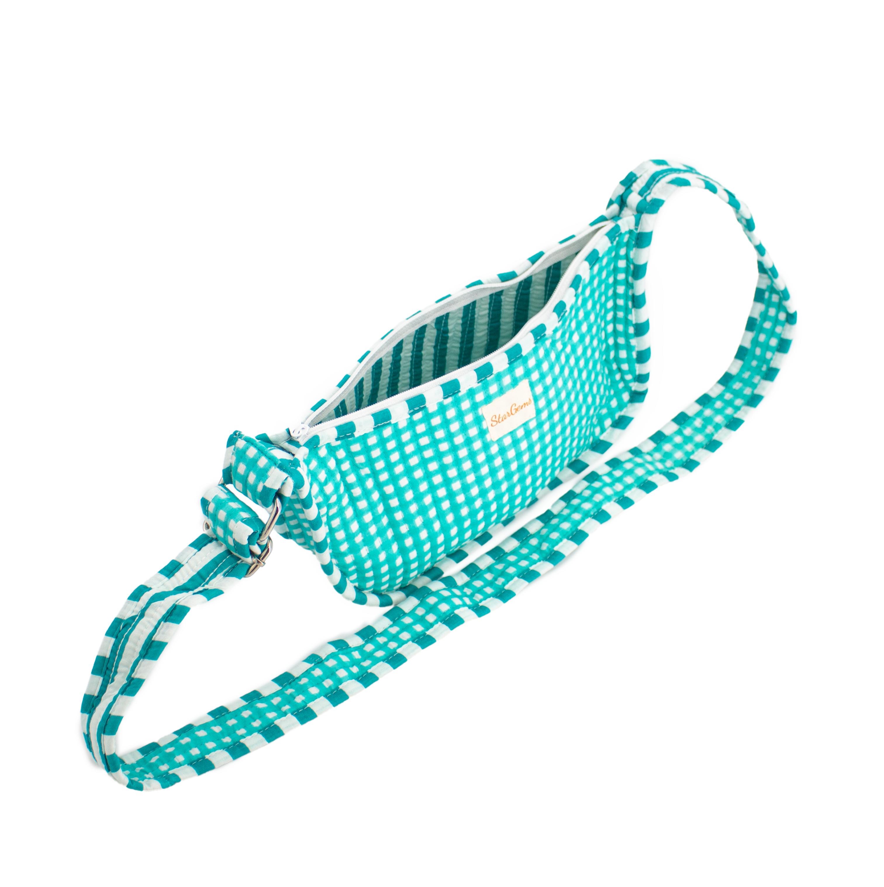 Minty ruitjes Mini Schoudertas