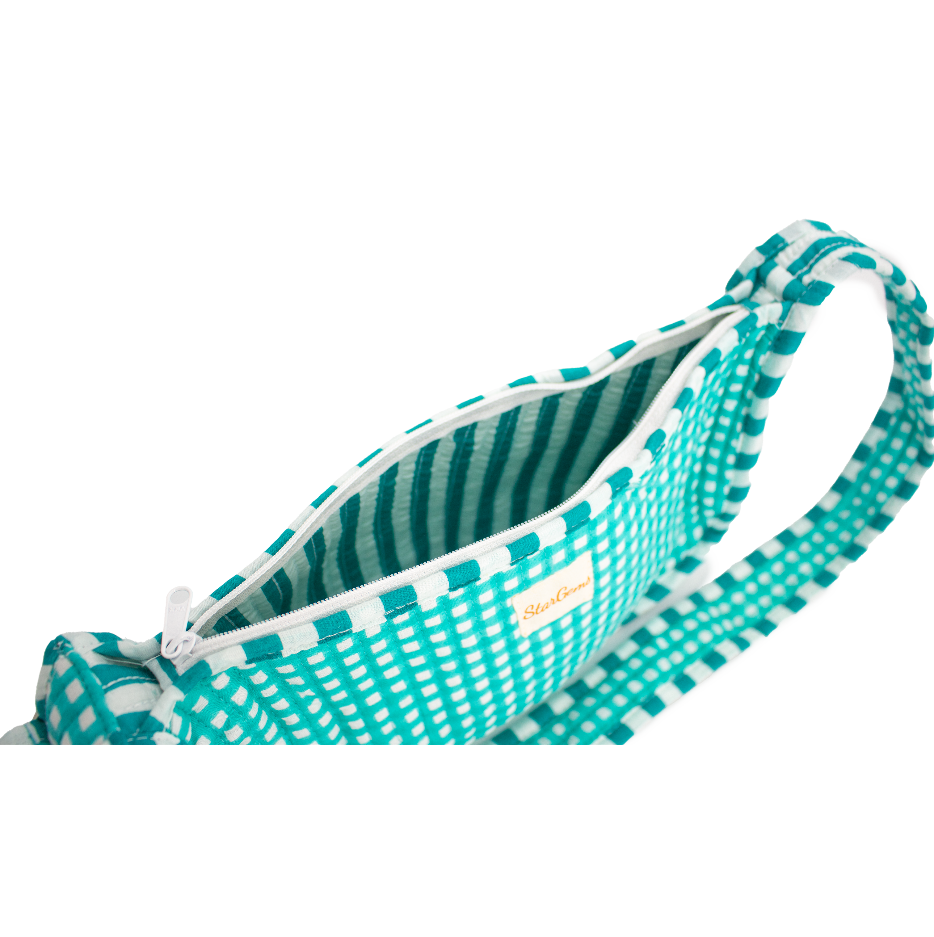 Minty ruitjes Mini Schoudertas