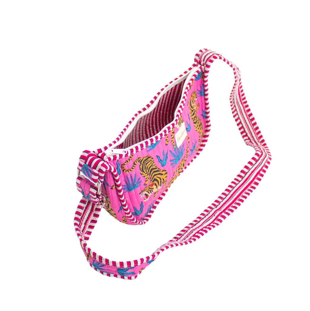 Roze Tijger Mini Schoudertas