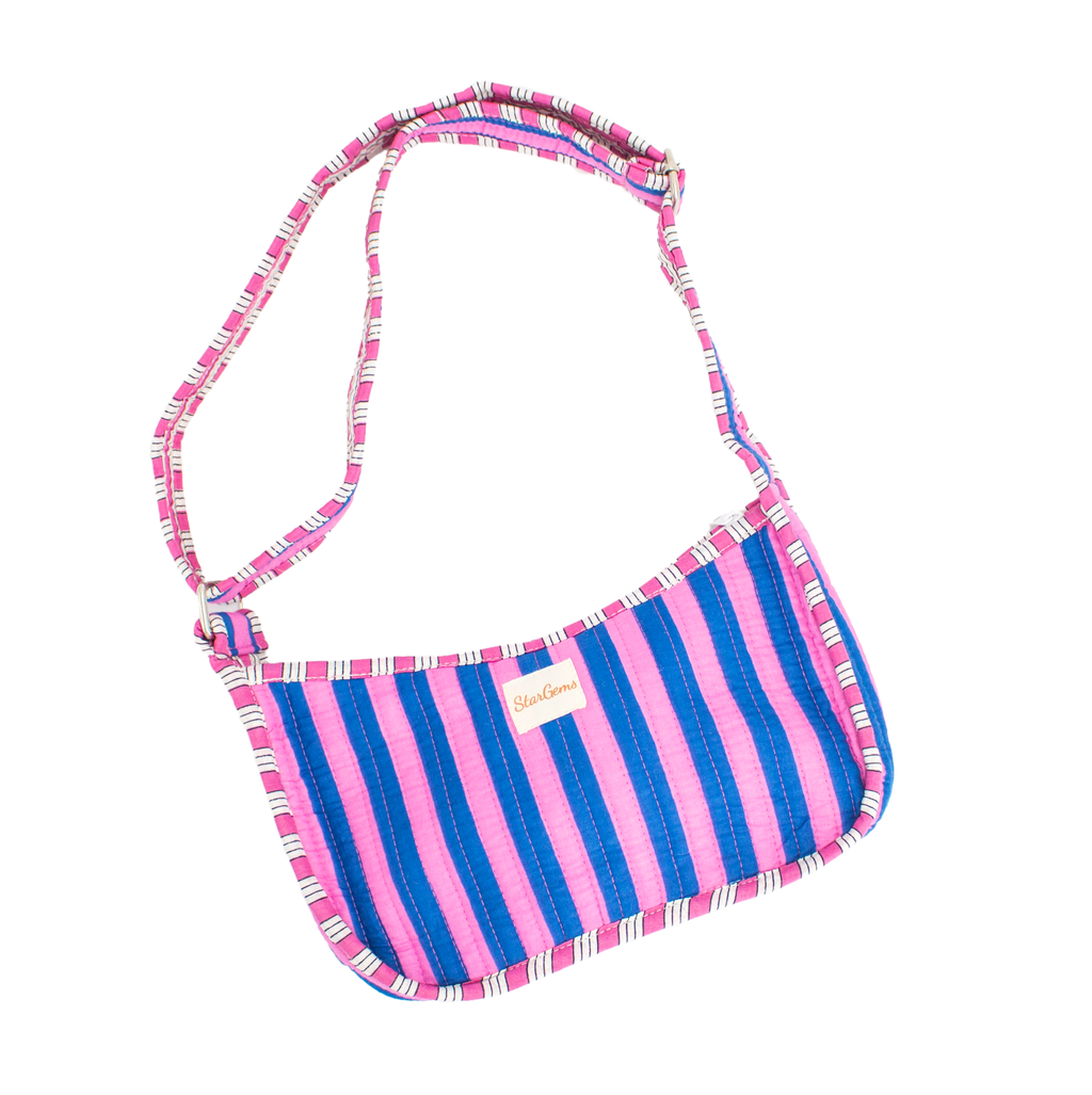 Striped Mini Shoulder Bag