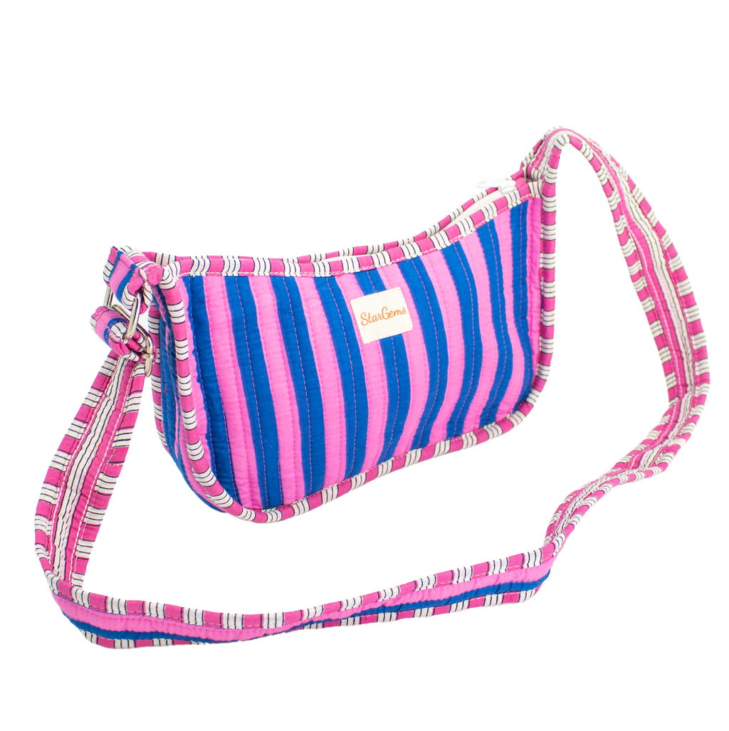 Striped Mini Shoulder Bag